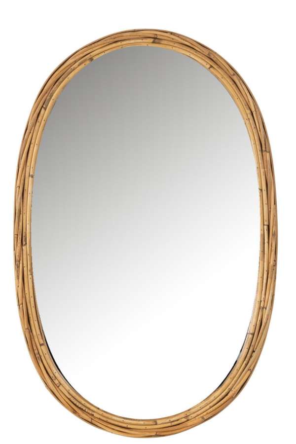 MIRROR OVALO RATTAN/GLASS NATURAL