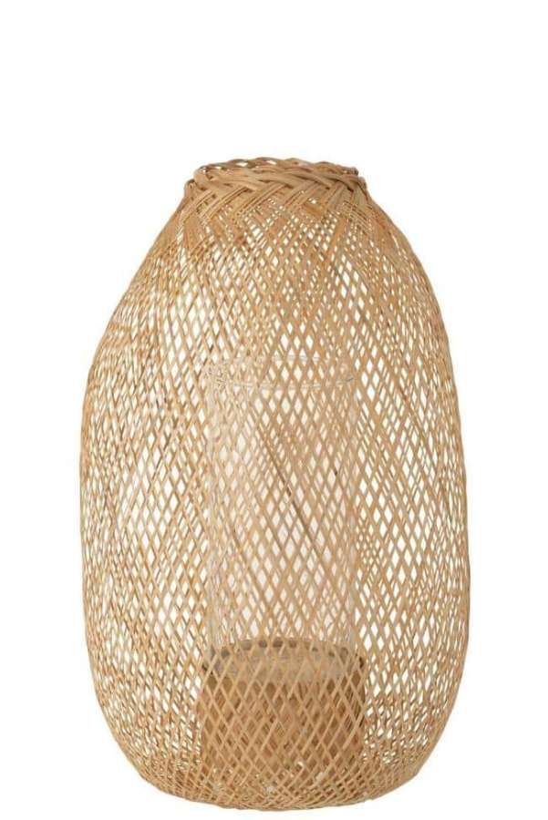 LANTERN HAZEL BAMBOO NATURAL SMALL