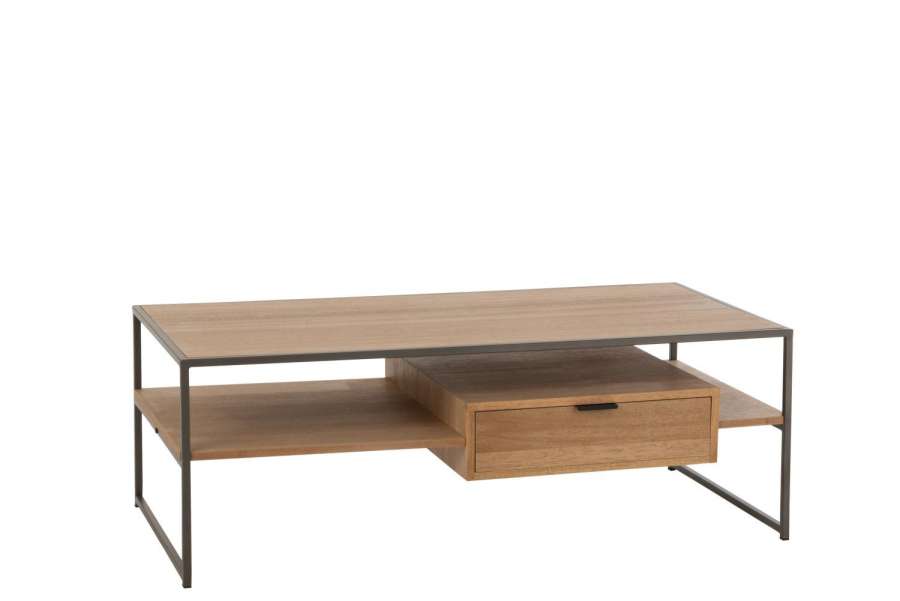 TV TABLE 1 DRAWER WOOD/METAL NATURAL