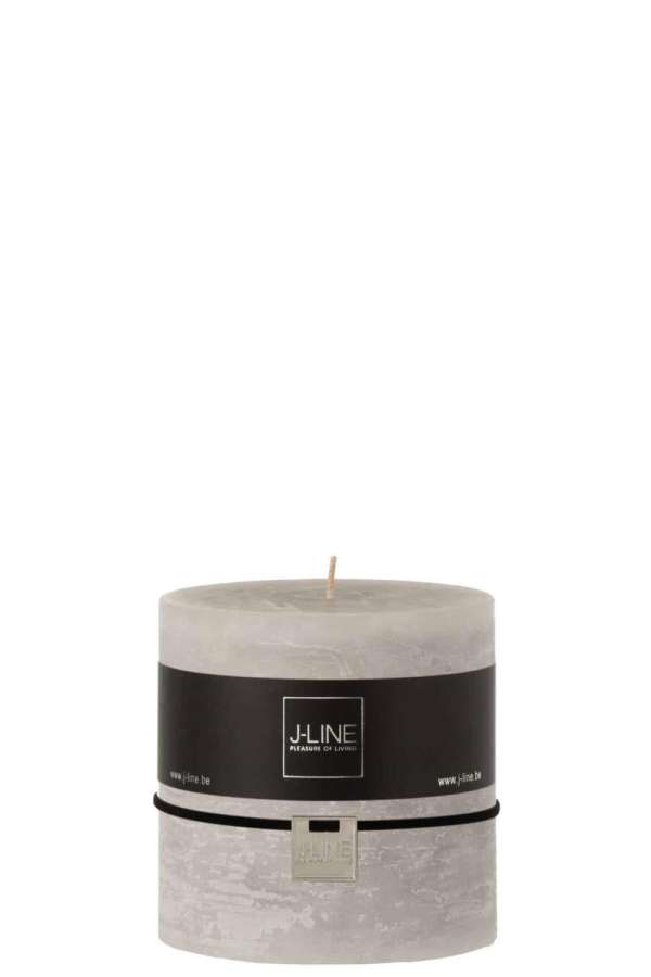 CYLINDER CANDLE  LIGHT GREY64H