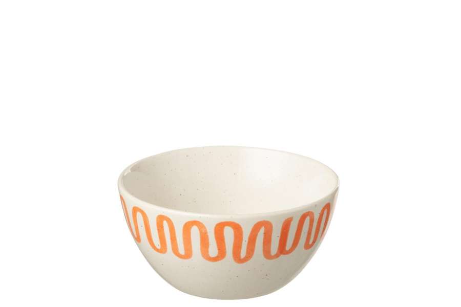 BOWL CURVE PORCELAIN ORANGE
