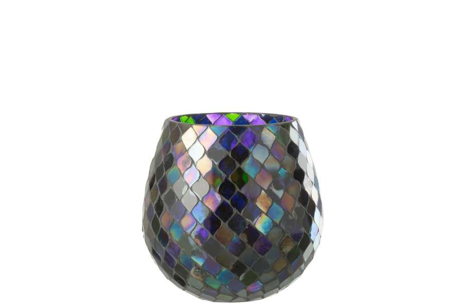 HURRICANE MOSAIC GLASS PURPLE LARGE