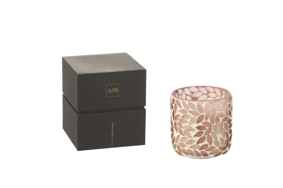 SCENTED CANDLE TENDER ROSE WAX PINK SMALL-50HOURS