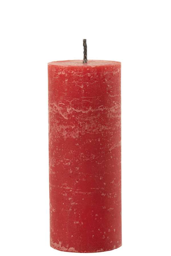OUTDOOR CANDLE PILLAR PARAFFIN RED LARGE-45HOURS