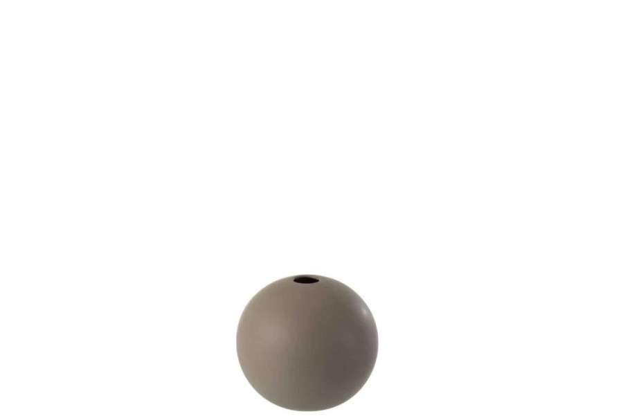 VASE BALL CERAMIC DARK GREY SMALL