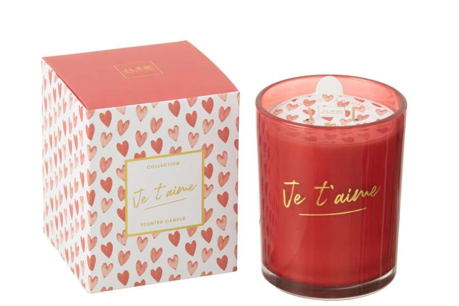 SCENTED CANDLE JE T'AIME RED LARGE-70 HOURS