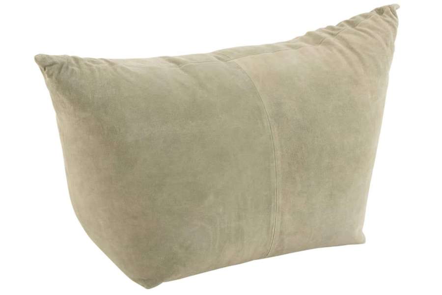 POUF AVA LOW LEATHER GREEN