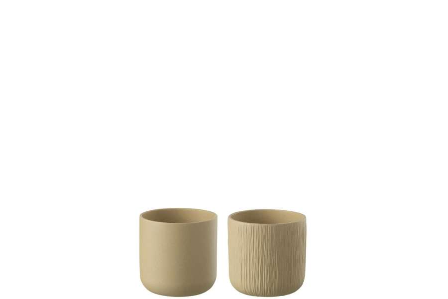 FLOWERPOT GEN CERAMIC BEIGE EXTRA EXTRA SMALL ASSORTMENT OF 2