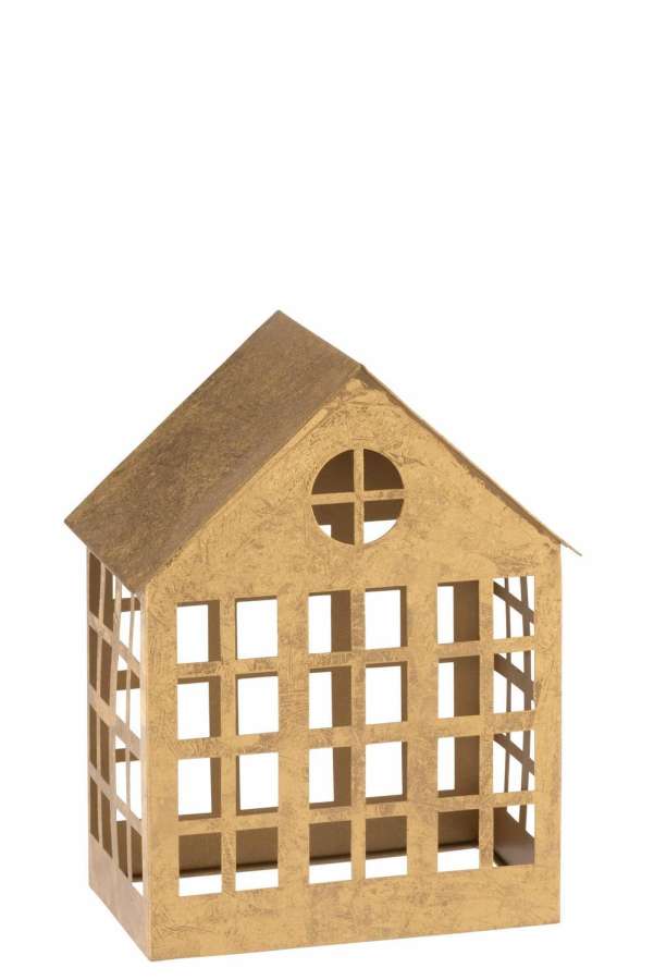 CANDLEHOLDER HOUSE DELTA IRON GOLD