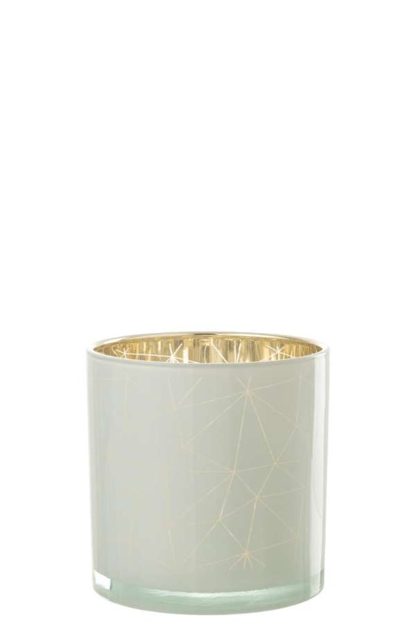 HURRICANE MILANO GLASS WHITE/GOLD LARGE