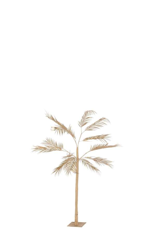 TREE PALM LEAVES 1 TRUNK  STEEL GOLD SMALL