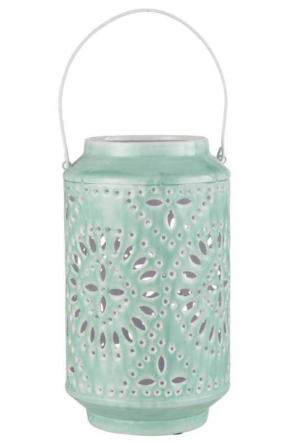 LANTERN HIGH PERFORATED IRON BLUE