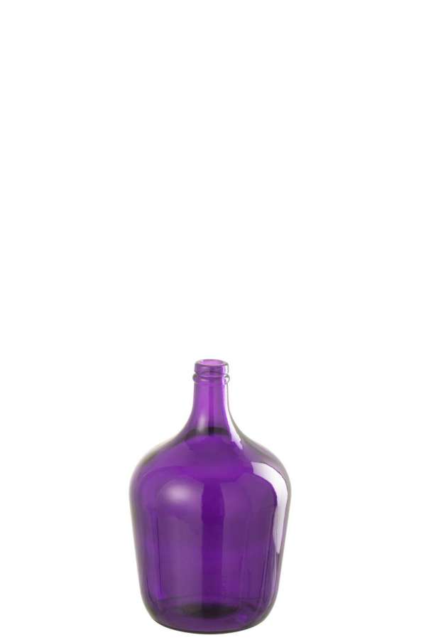 VASE BOTTLE GLASS PURPLE