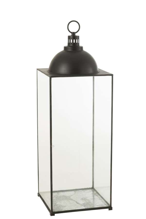 LANTERN HAGRID GLASS/IRON BLACK L