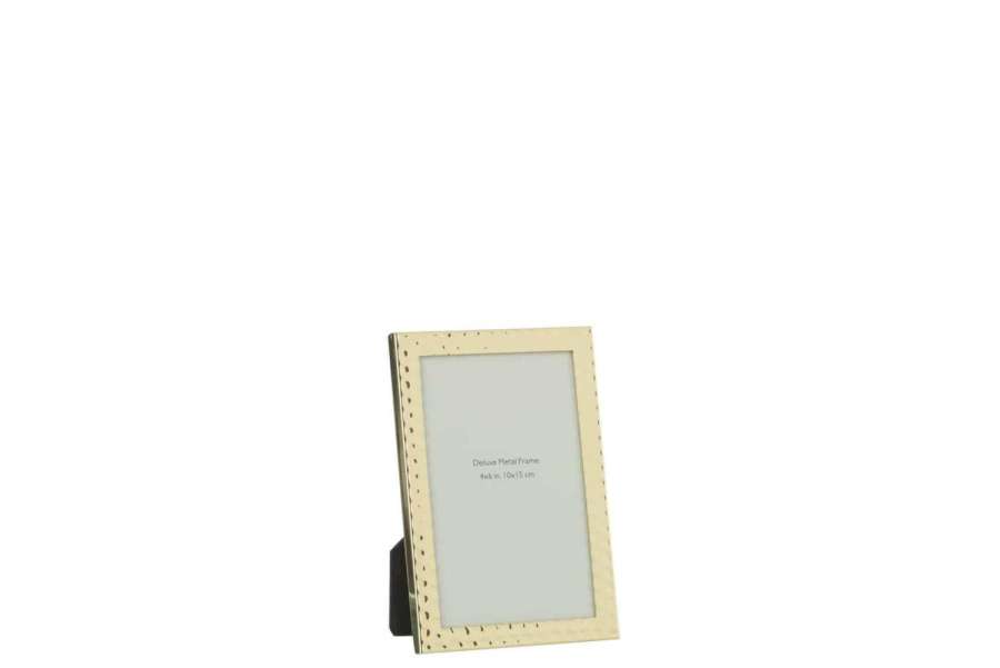 PHOTO FRAME HAMMERED BORDER 10X15 METAL GOLD SMALL