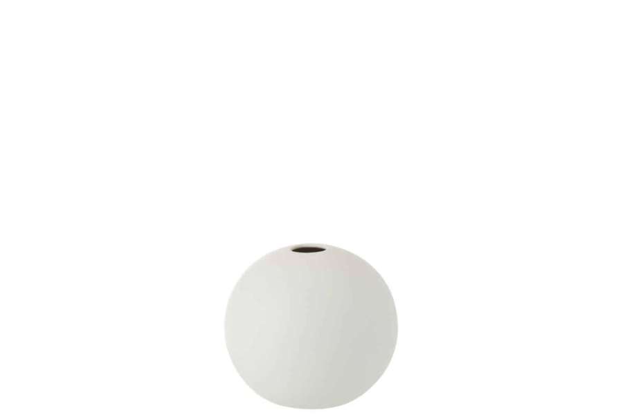 VASE BALL CERAMIC MATT WHITE SMALL