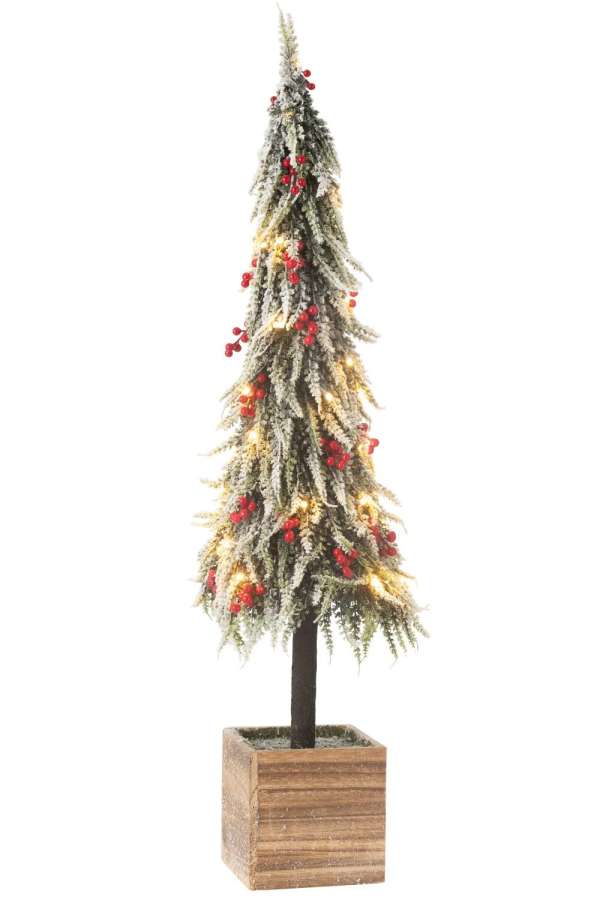 XMAS TREE+LED ARTIFICIAL SNOW GREEN/RED XTRA LARGE