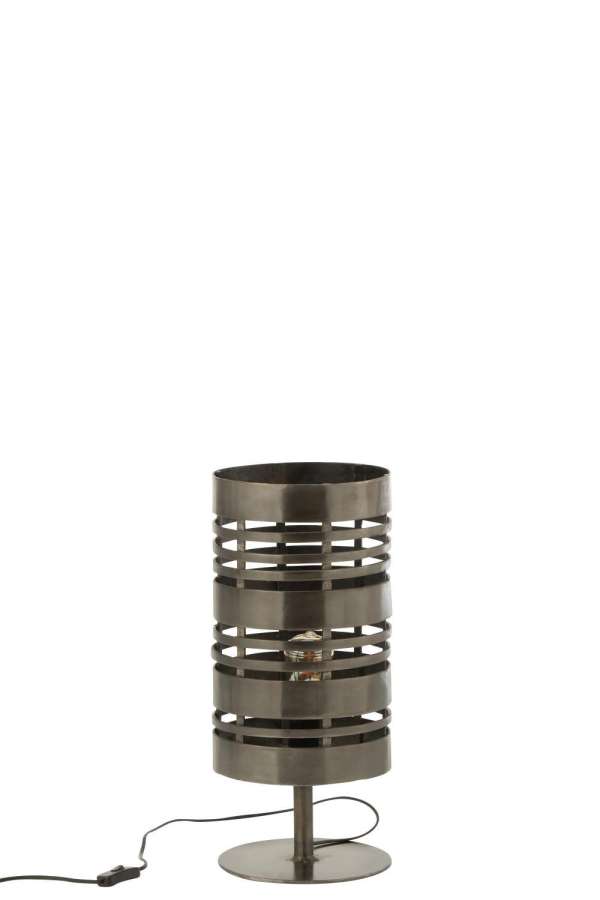 TABLE LAMP RING METAL GREY