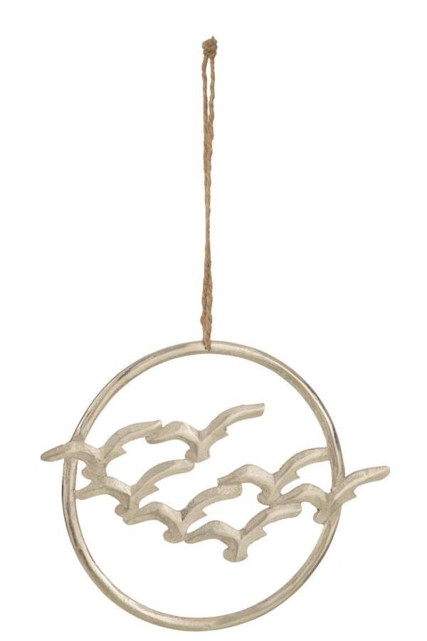 HANGER BIRDS CIRCLE ALUMINIUM SILVER
