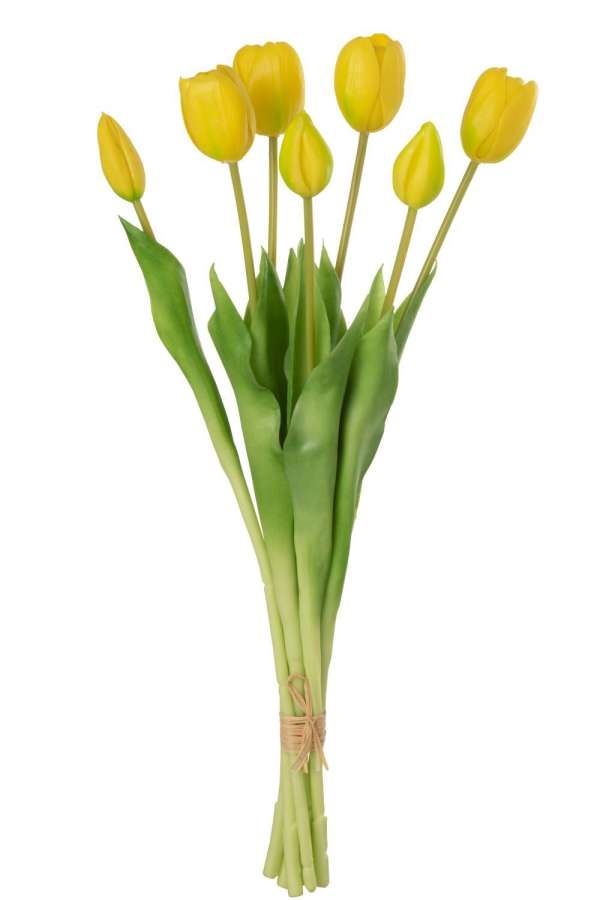 BOUQUET TULIPS 7PIECES PU YELLOW LARGE