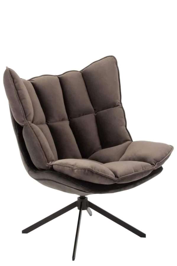 CHAIR RELAX CUSHION ON FRAME TEXTILE/METAL GREY