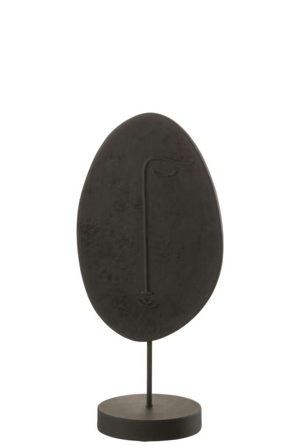 HEAD FLAT ON STAND POLY BLACK LARGE