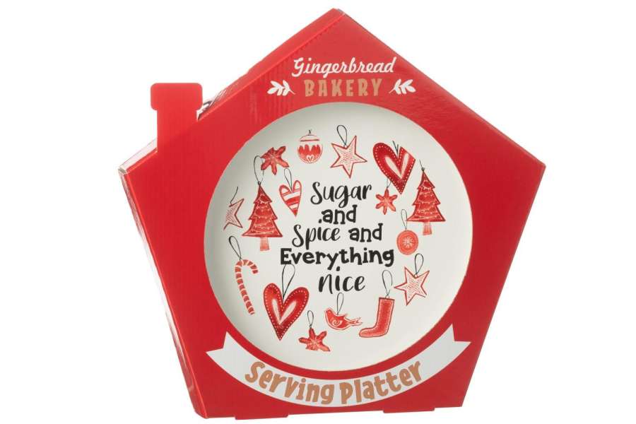 PLATE ROUND CERAMICS RED