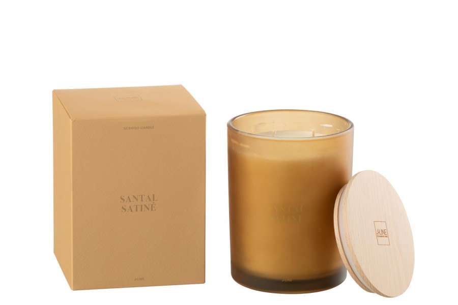 SCENTED CANDLE ACCORDS ESSENTIELS SANTAL SATINÉ-52H