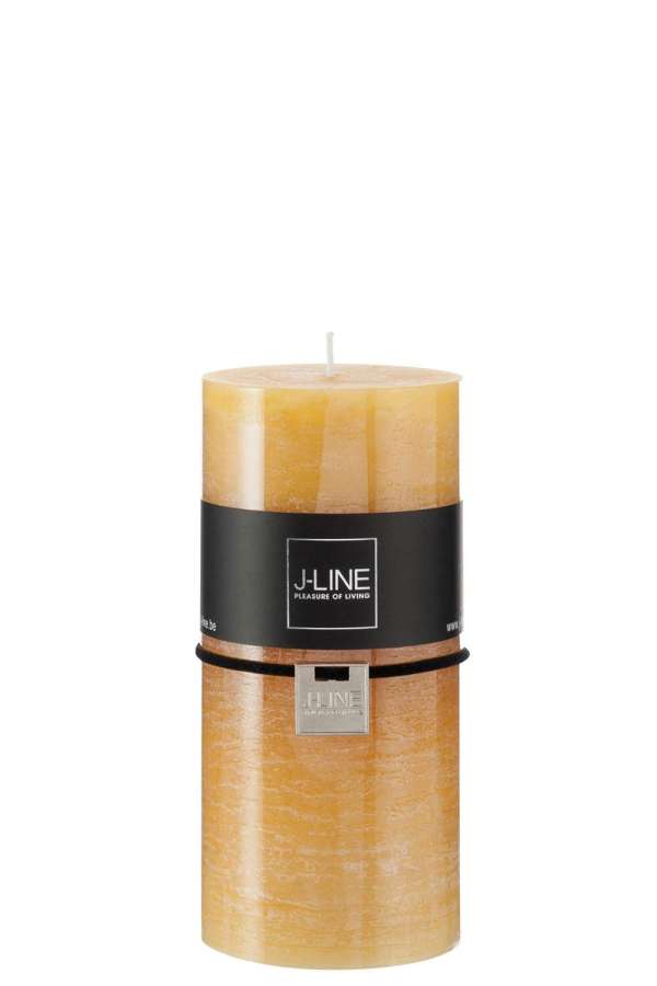 CYLINDER CANDLE OCHRE L -52H