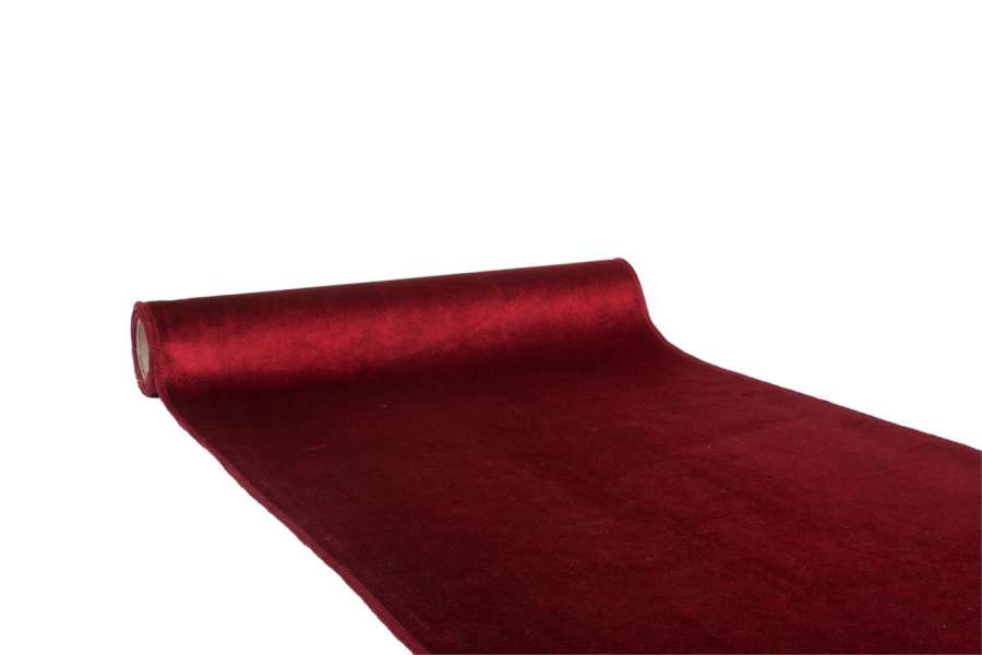 Løper Fløyel Vinrød 35X90Cm