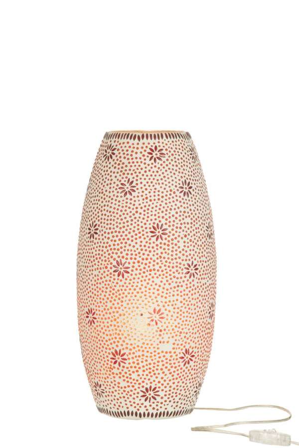 LAMP BRAM GLASS ORANGE LARGE