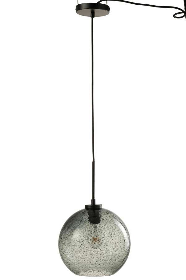LAMP ORB DOT GLASS GREY LARGE