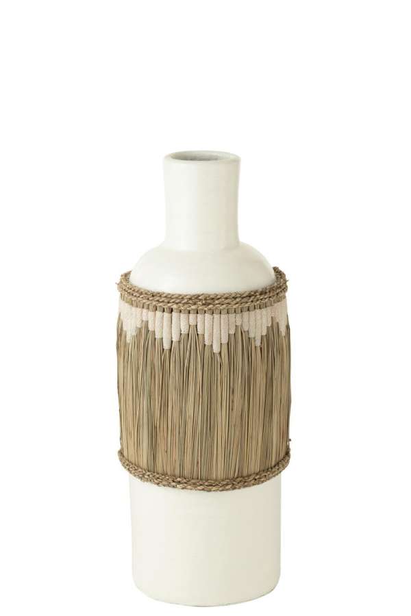 VASE PATTERN TERRACOTA/SEAGRASS WHITE/NATURAL