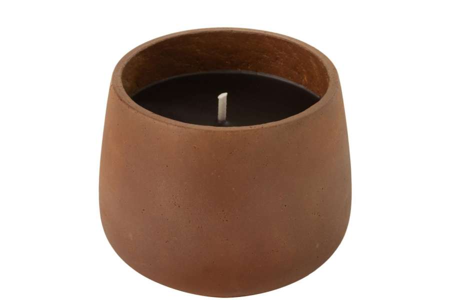 OUTDOOR CANDLE CEMENT BROWN LARGE 48H
