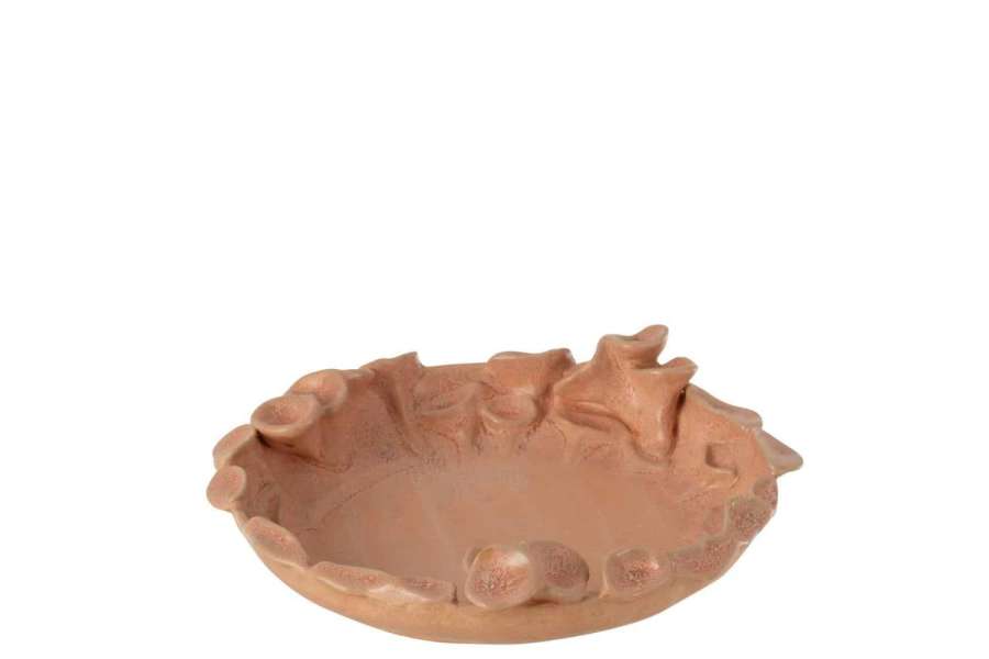 DISH IBIZA ROUND CERAMIC PINK/ORANGE SMALL