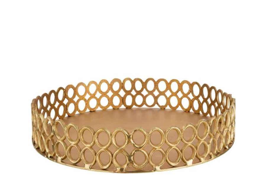 TRAY ROUND RINGS ALUMINIUM GOLD