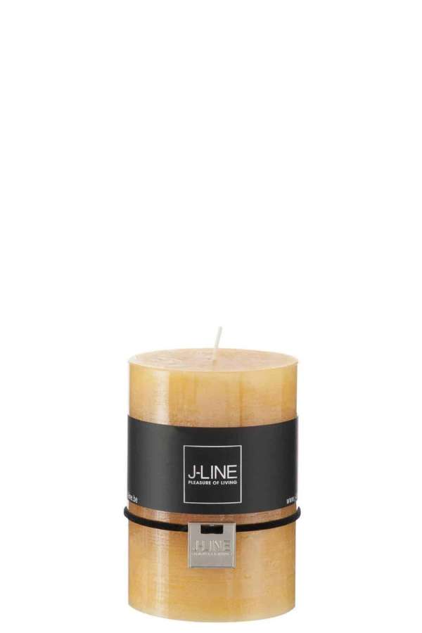 CYLINDER CANDLE OCHRE M 39H
