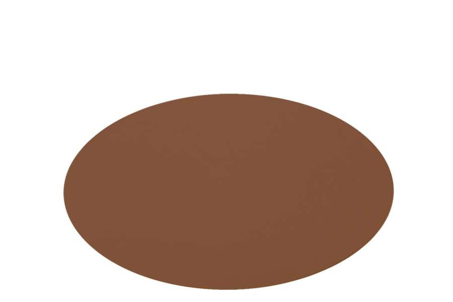 PLACEMAT ROUND PVC COGNAC