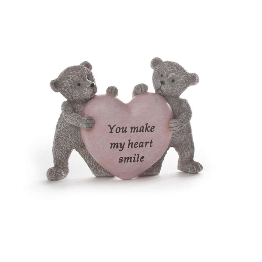 Figur Bjørn m/hjerte- 11X5X8cm