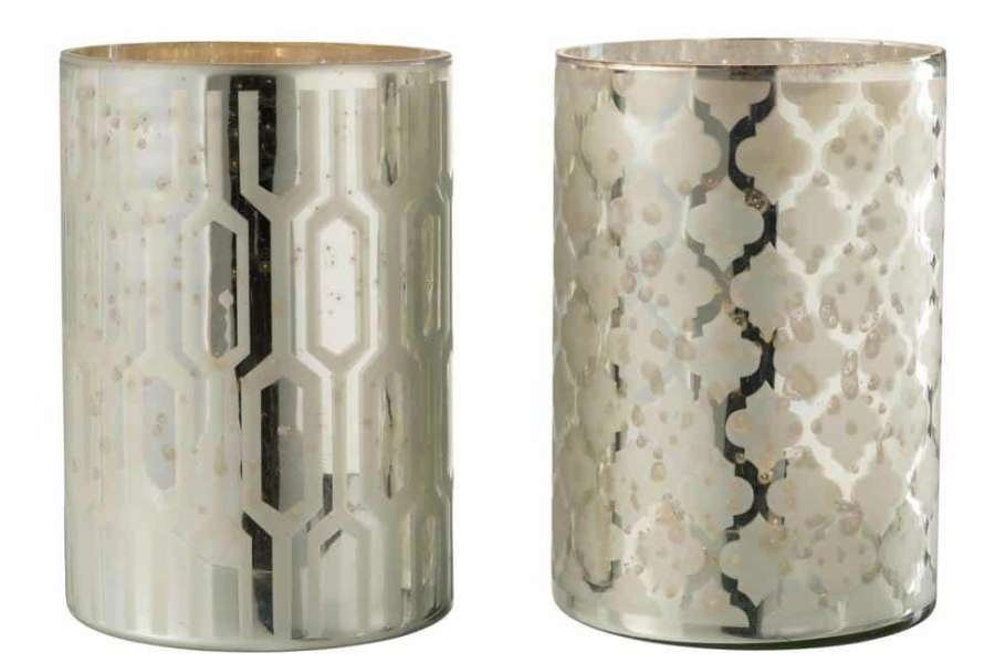 HURRICANE GLASS SILVER LARGE ASSORTMENT OF 2