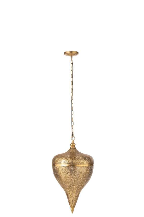 HANGING LAMP DROP METAL GOLD LARGE