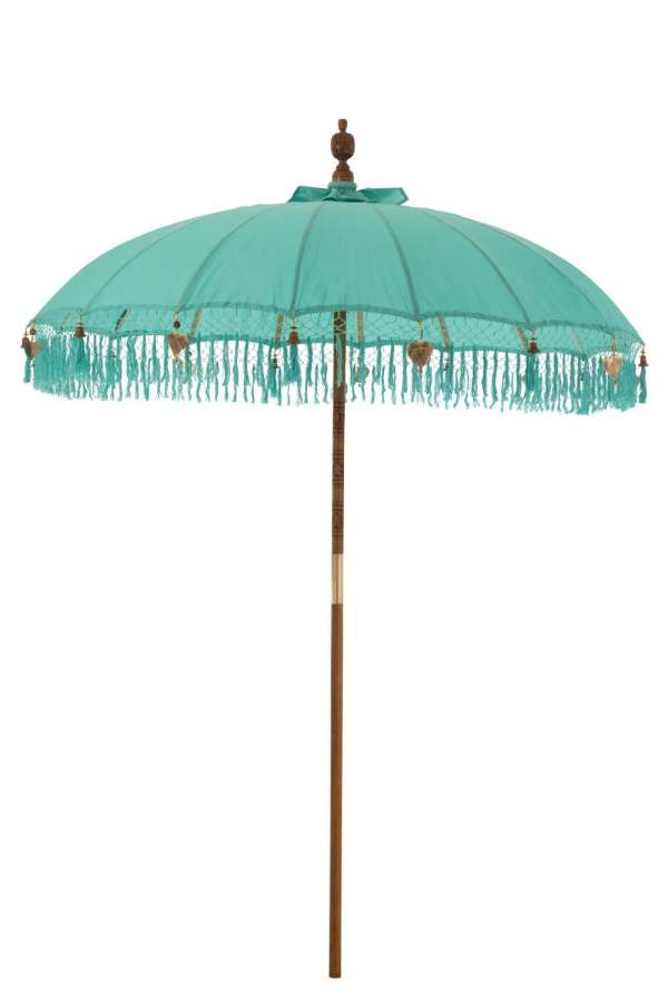PARASOL DAYU COTTON/WOOD BLUE LARGE