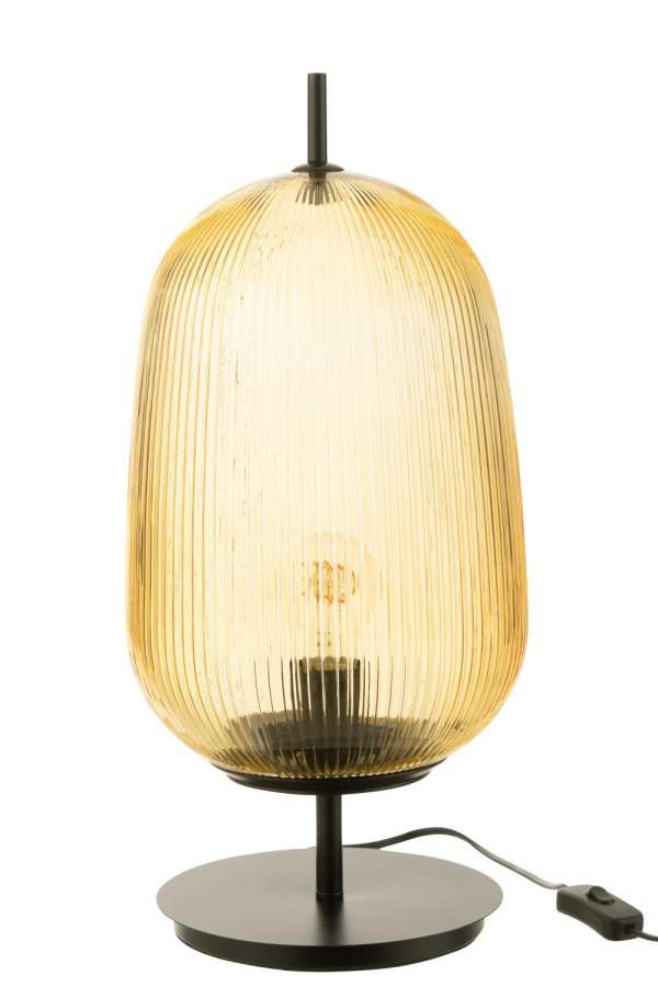 TABLE LAMPE OASIS GLASS YELLOW LARGE