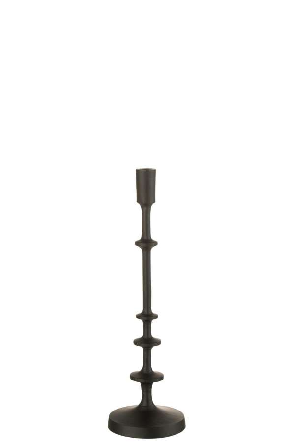 CANDLEHOLDER IZY ALUMINIUM BLACK LARGE