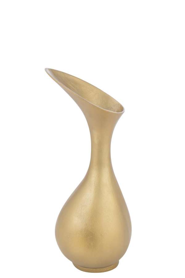 VASE OLIVIA ALUMINIUM GOLD MEDIUM