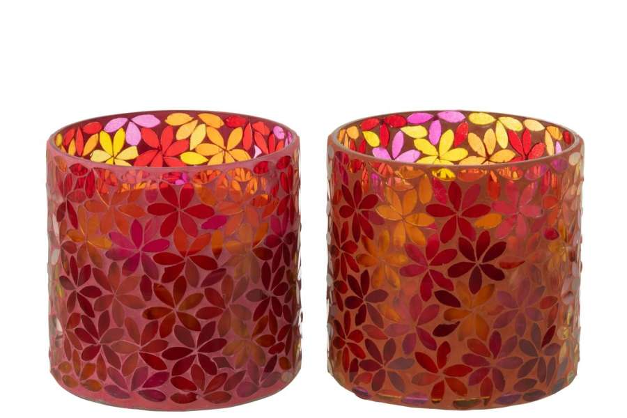 SCENTED CANDLE FLOWER MOSAIC WAX MEDIUM ASSORTMENT OF 2-45HOURS