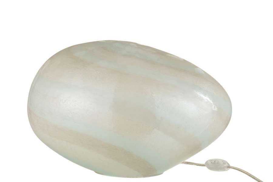 LAMP PEARL OVAL GLASS WHITE