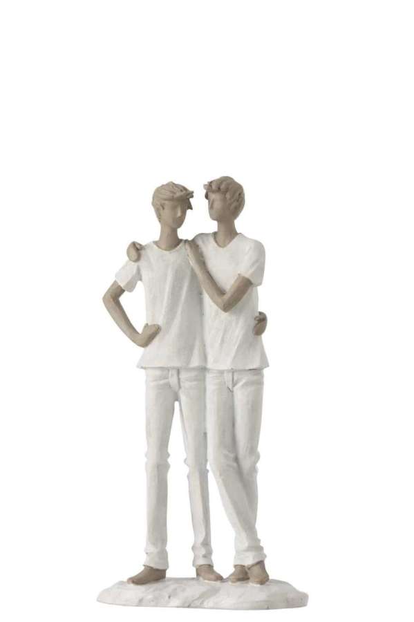 COUPLE BOYS POLY WHITE/TAUPE
