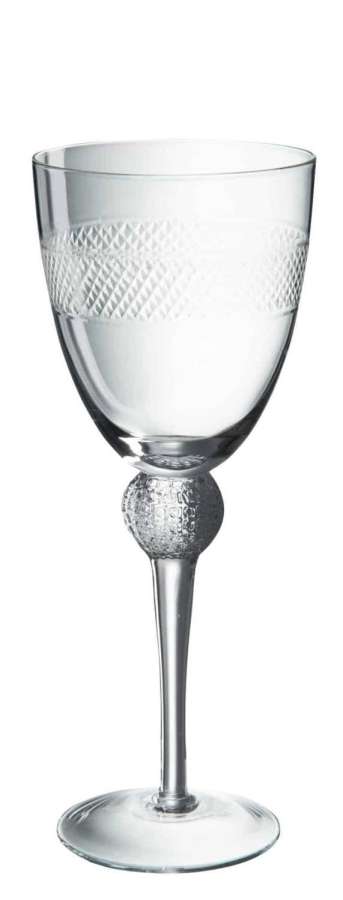 WINEGLASS ETCHING GLASS TRANSPARENT 9X23CM