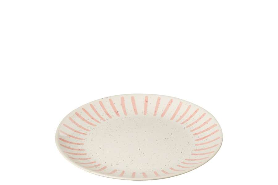 PLATE LINE PORCELAIN PINK SMALL